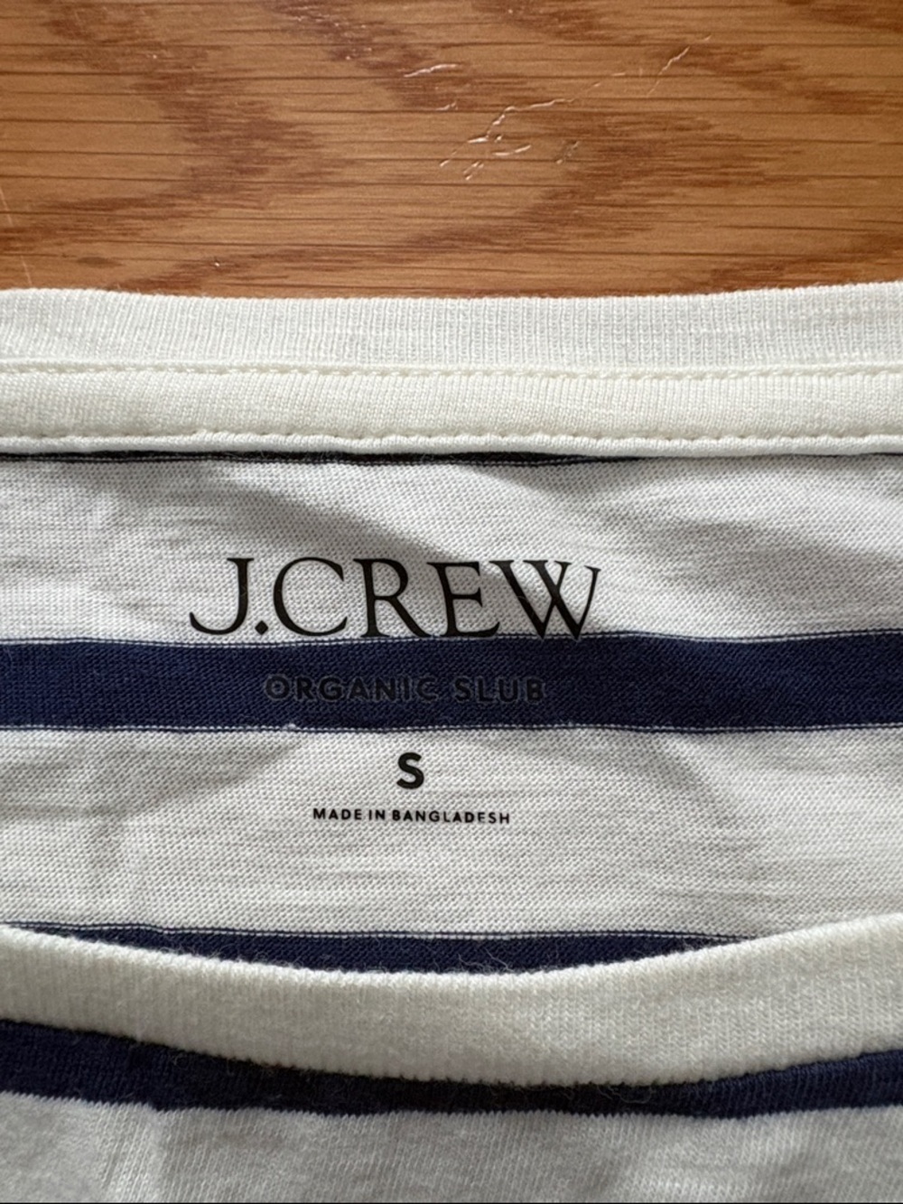 J. Crew Navy and White Striped Tee - Picture 2 of 9